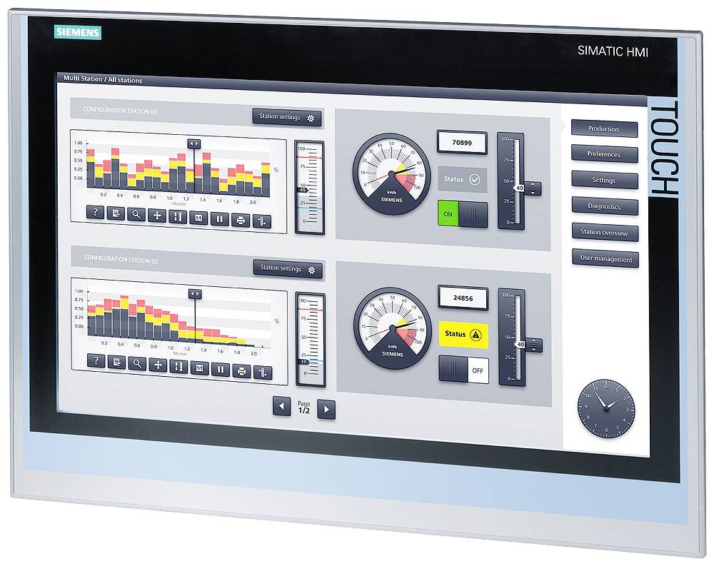 SIEMENS 6AV21240UC020AX1 SIMATIC HMI Comfort Panel TP1900 Comfort