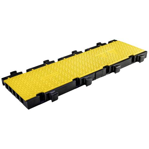 DEFENDER by Adam Hall Kabelbrücke-Mittelteil 869300 Polyurethan Schwarz/Gelb Anzahl Kanäle: 5 1000 mm Inhalt: 1 St.