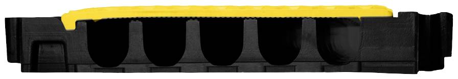 Schwarze Ventilabdeckung mit gelber Dichtlippe, verwendet in motorischen Anwendungen, um Öl abzudichten und den Motorschutz zu verbessern.