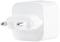 Weißes Ladegerät mit zwei Steckerkontakten, seitlich gezeigt, für USB-Geräte, ohne sichtbare Kabel.