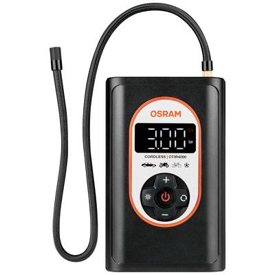 Elektrische Luftpumpe mit digitalem Display, zeigt '0.0 bar', geeignet für Fahrrad, Auto und Motorrad, mit USB-Ladefunktion.
