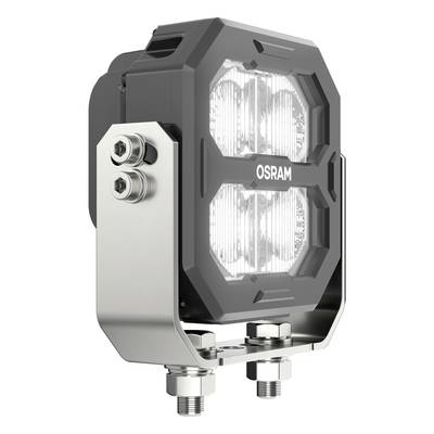 LED-Arbeitsscheinwerfer mit quadratischem Design, robustem Gehäuse und Markenaufdruck 'OSRAM' auf der Vorderseite.