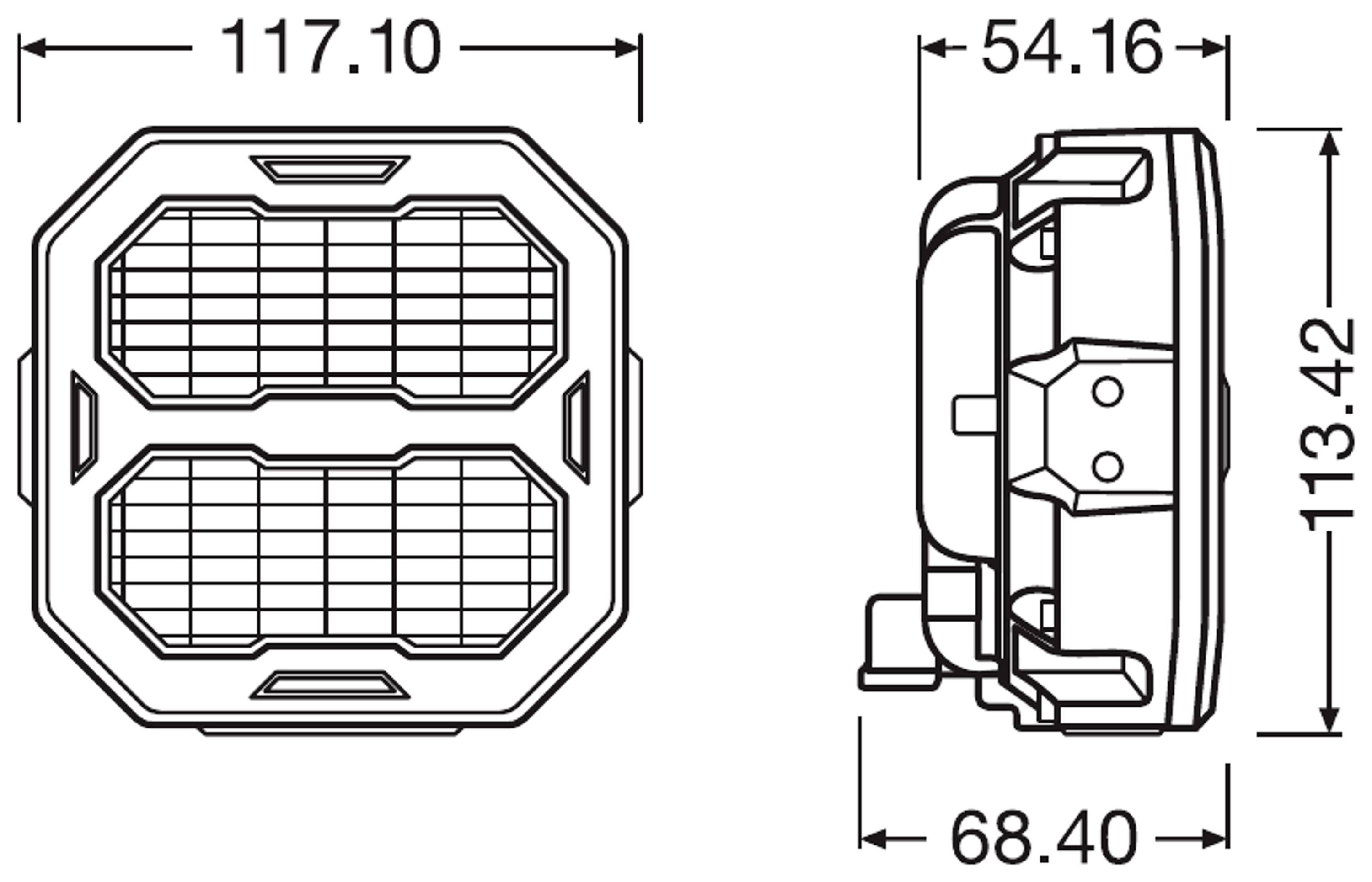 Arbeitsscheinwerfer LED 15W geschraubt 6.000K 1.500lm OSRAM Cube PX Flood Beam-16