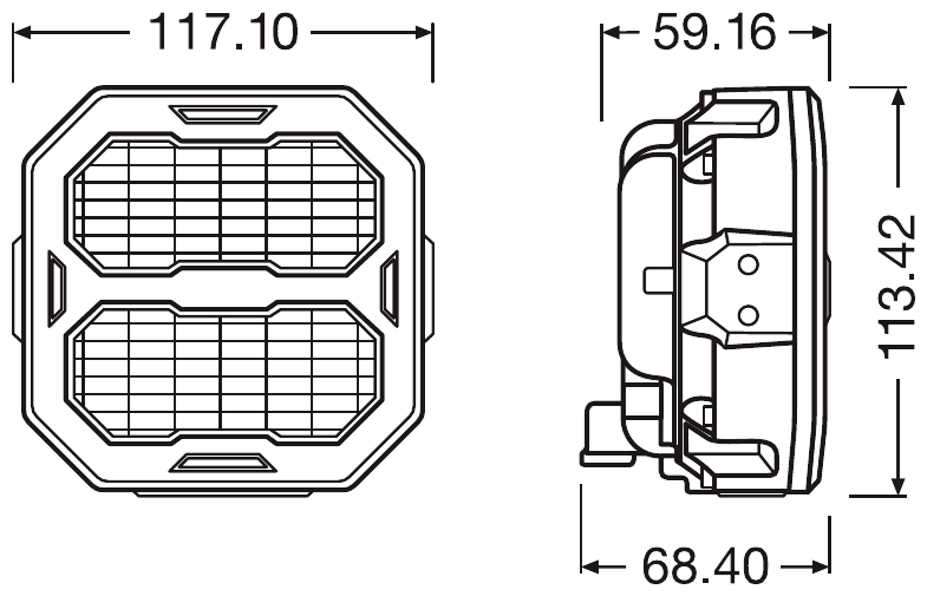Arbeitsscheinwerfer LED 27W geschraubt 6.000K 2.500lm OSRAM Cube PX Flood Beam-16