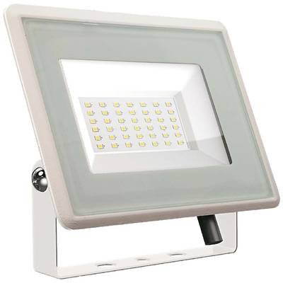 Moderner LED-Strahler mit rechteckigem Gehäuse und mehreren kleinen gelben LEDs auf der Oberfläche, zur Beleuchtung geeignet.