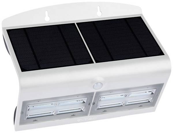 V-TAC 8278 VT-767-7-W Solar-Wandlampe    LED LED 7.00 W Weiß, Schwarz