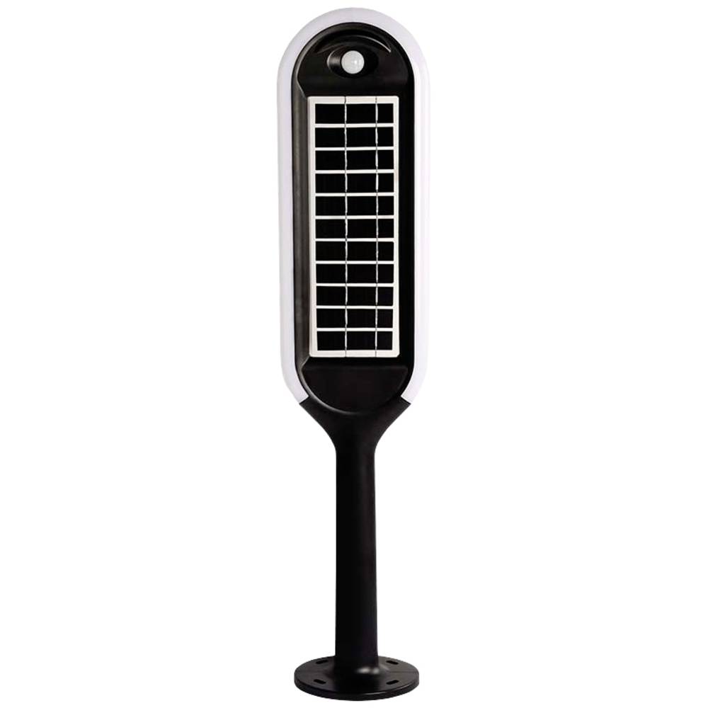 V-TAC Staande lamp op zonne-energie met bewegingsmelder VT-945 6666 LED 5.00 W Warmwit Wit, Zwart