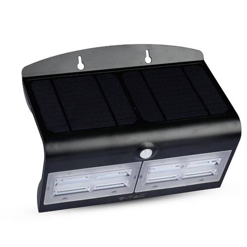 V-TAC 8279 VT-767-7-B Solar-Wandstrahler mit Bewegungsmelder LED LED 8 W Just Black