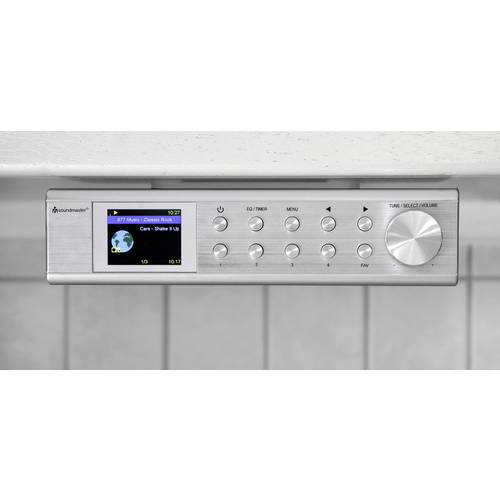 soundmaster IR1500SI Internet Unterbauradio Internet, DAB+, UKW Bluetooth®, WLAN, Internetradio Freisprechfunktion Silbe...