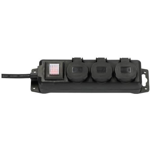 Brennenstuhl 1159950013 Outdoor Steckdosenleiste mit Schalter Schwarz