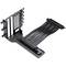 Vertikales GPU-Mounting-Kit für einen Computergehäuseanschluss, mit stabilem Halter und flexiblem PCIe-Riser-Kabel.