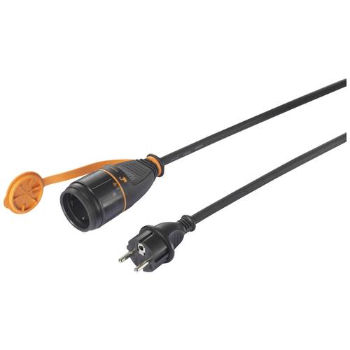 Thumbnail - Sygonix SY-5597572 Strom Verlängerungskabel 16 A Schwarz, Orange 10 m H07RN-F 3G 1,5 mm² verriegelbar, witterungsbeständ...
