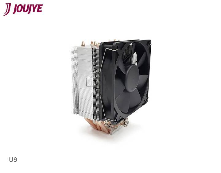 CPU-Kühler mit großem Lüfter und Kühlrippen, Marke 'JOUJYE', Modell U9.