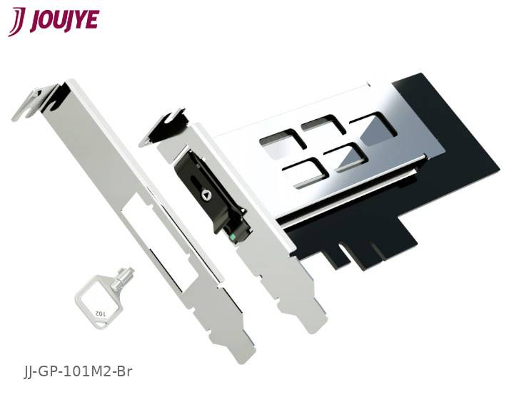 Metalladapter für Computerkomponenten, bestehend aus zwei Halterungen und einer Schraube. Markenlogo 'JouJye' sichtbar.