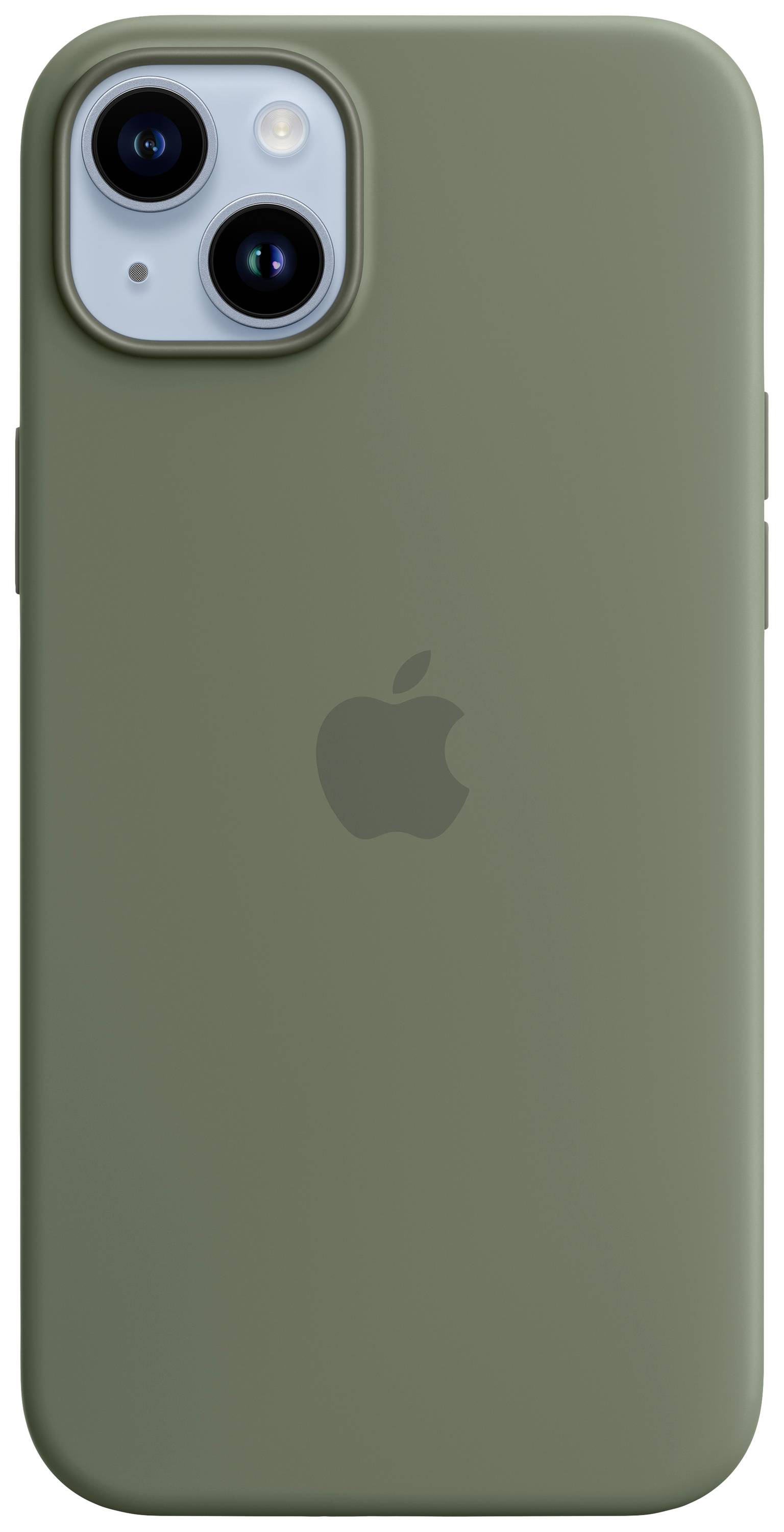 APPLE Silikon Case iPhone 14 Plus mit MagSafe oliv