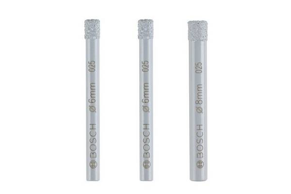 Bosch Accessories 2607011626 Glas- und Fliesenbohrer  6 mm, 8 mm Gesamtlänge 66 mm  1 Set
