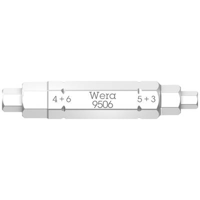 Doppel-Schlüssel mit Hex-Größen '4 + 6' auf der linken und '5 + 3' auf der rechten Seite. Aufschrift: 'Wera 9506' in der Mitte.