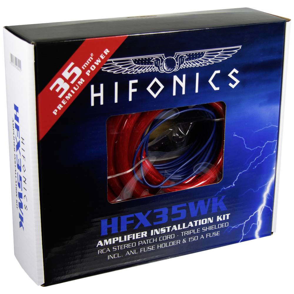 Hifonics Car-HiFi stroomkabelset 35 mm², 35 mm², 0.5 mm²