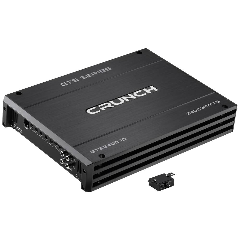 Crunch GTS2400.1D Digitale versterker 1-kanaals 2400 W Volume-bass-treble control Geschikt voor (aut
