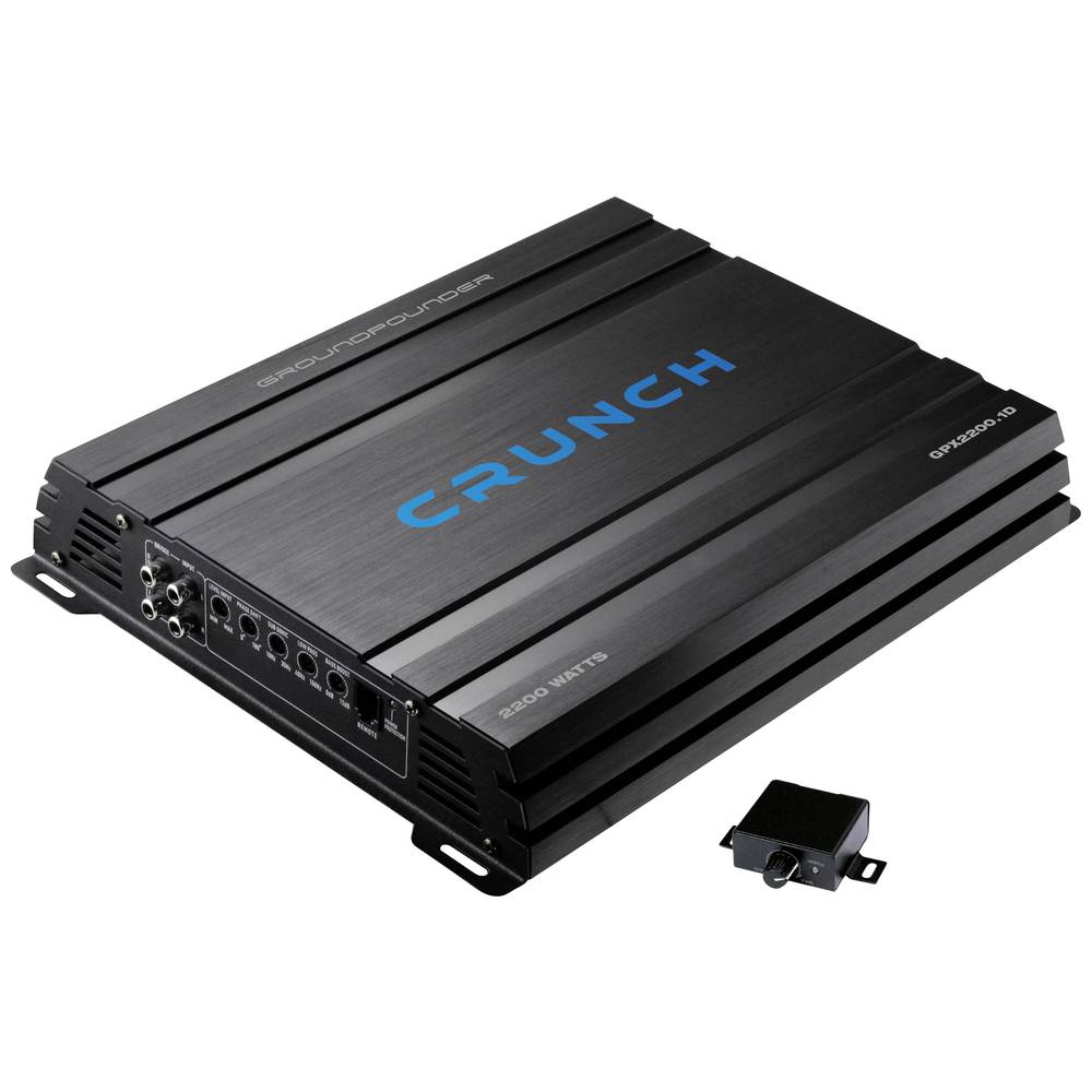 Crunch GPX2200.1D2 Digitale versterker 1-kanaals 2200 W Volume-bass-treble control Geschikt voor (au