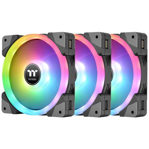 Thermaltake CL-F143-PL12SW-A PC-Gehäuse-Lüfter Schwarz, Transparent, RGB (B x H x T) 120 x 120 x 25 mm inkl. RGB-Beleuch...