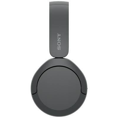 Schwarze Over-Ear-Kopfhörer, Marke Sony, mit schlichtem Design. Sichtbar ist die Ohrmuschel und der Bügel mit dem Sony-Logo.