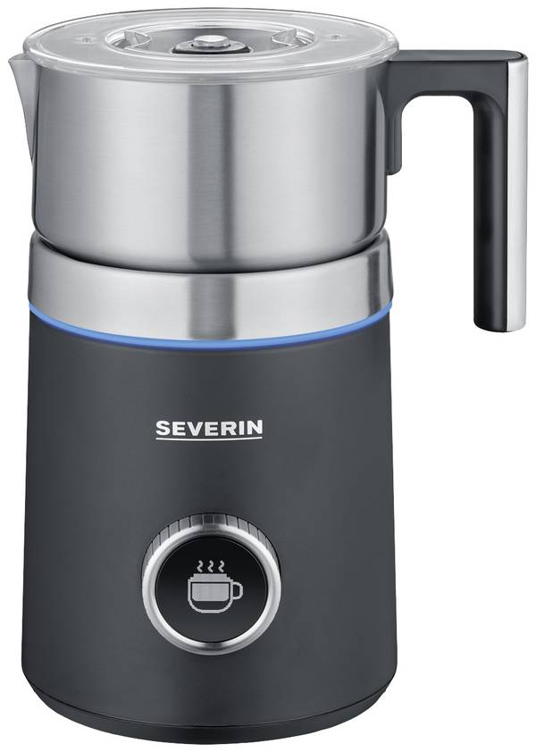 Severin SM 3587 SM 3587 Milchaufschäumer Edelstahl (gebürstet), Schwarz (matt) 500 W