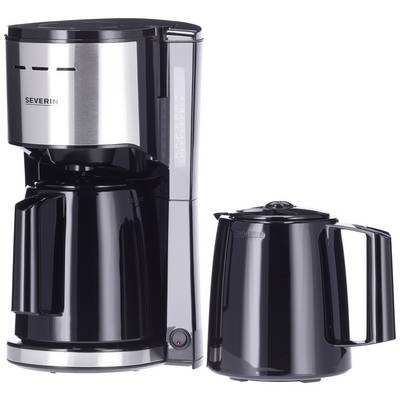Severin KA 9308 Kaffeemaschine Edelstahl (gebürstet), Schwarz Fassungsvermögen Tassen=8 Isolierkanne-0