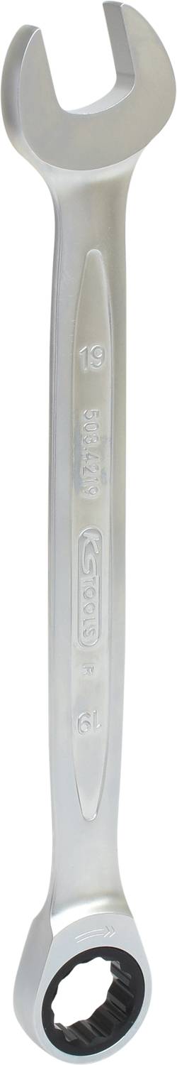 KS Tools 503.4219 5034219 Maul-Ringratschenschlüssel Schlüsselweite (Metrisch) 19 mm