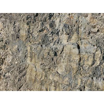 Grobstrukturierte Steinwand mit hellgrauen und beigefarbenen Nuancen, zeigt natürliche Felsformationen und Texturen.