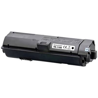 Eine schwarze Tonerkartusche TK-1150, auf der Anweisungen und Produktinformationen aufgedruckt sind.