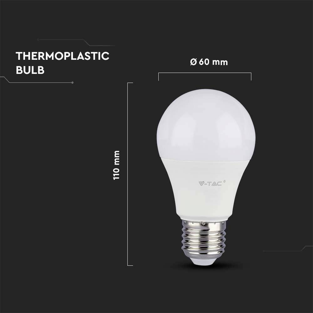 V-TAC 21177 LED EEK F (A - G) E27 Glühlampenform 11 W = 75 W Warmweiß (Ø x H) 60 mm x 110 mm 1 St.-7