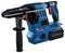 Eine blaue und schwarze Bohrmaschine mit einer 18V-Batterie und mehreren Einstellungsmöglichkeiten, der Marke 'ProCORE'.