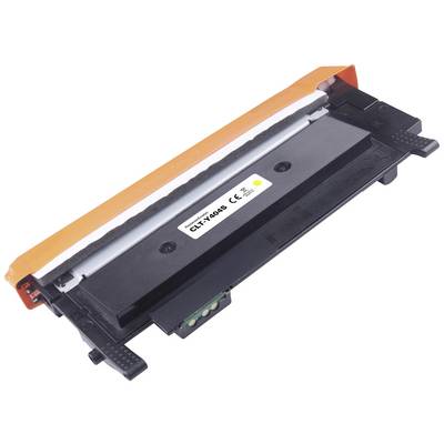 Druckerkartusche, hauptsächlich schwarz mit orangenem Griff, Aufschrift 'CLT-Y406S'. Sie ist für Laserdrucker geeignet.