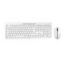 CHERRY Stream Funk Tastatur, Maus-Set Belgisch, AZERTY Weiß