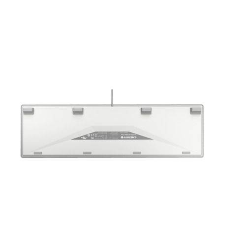 Ein grauer Deckenlüfter mit rechteckiger Form und klaren Linien, montiert an einer Decke. Minimalistisches Design, zentraler Lufteinlass.