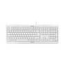 CHERRY KC 1000 USB Tastatur Belgisch, AZERTY Weiß Geräuscharme Tasten