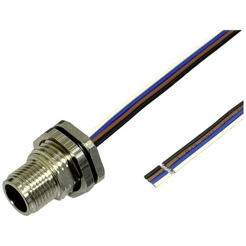 Thumbnail - BKL Electronic 2703004 Sensor/Aktor Einbaustecker M12 0.5 m Polzahl Sensoren: 4 1 St.