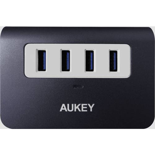 Aukey CB-H5 4 Port USB 3.2 Gen 1-, USB 2.0-Kombi-Hub Grau-Weiß