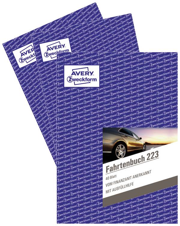 Avery-Zweckform 223-3 DIN A5 Fahrtenbuch  Anzahl der Blätter: 40 Weiß  3 St.