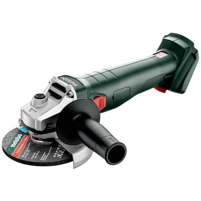 Ein grüner, kabelloser Winkelschleifer mit schwarzem Griff und Metallscheibe, geeignet für das Schneiden und Schleifen von Materialien.