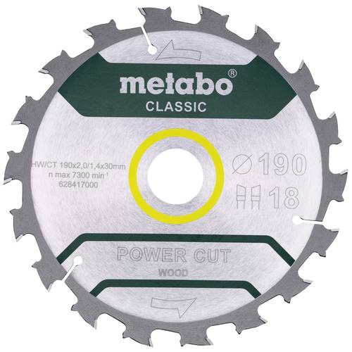 Metabo 628417000 Kreissägeblatt 190 x 30 mm Zähneanzahl: 18 1 St.