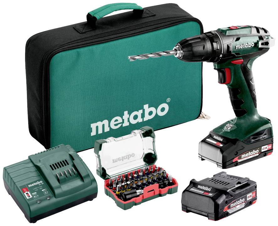 Metabo 602207930 Accu-schroefboormachine 18 V 2 Ah LiHD Brushless, Incl. koffer, Zonder accu, Zonder lader