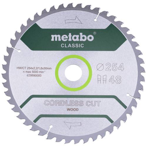 Metabo 628691000 Kreissägeblatt 254 x 30 mm Zähneanzahl: 48 1 St.