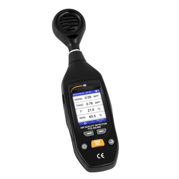 PCE Instruments Luftqualitätsmesser PCE-EM 880 |HCHO 5,00 mg/m³ |TVOC 9,99 mg/m³ |Temperatur |Feuchte |Speicher