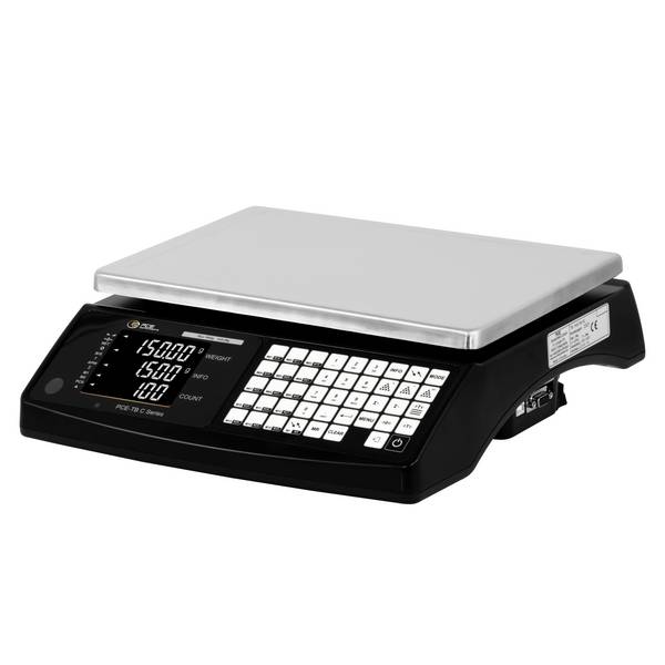 PCE Instruments Zählwaage PCE-TB 15C bis 15 kg |Ablesbarkeit 0,5 g |Stückzählung |Wägeplatte 300 x 210 mm |Edelstahl