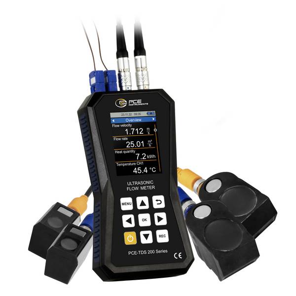 PCE Instruments Ultraschall-Durchflussmessgerät PCE-TDS 200+ SM |Durchflusssensoren |Wärmemengenmessung |Datenlogger