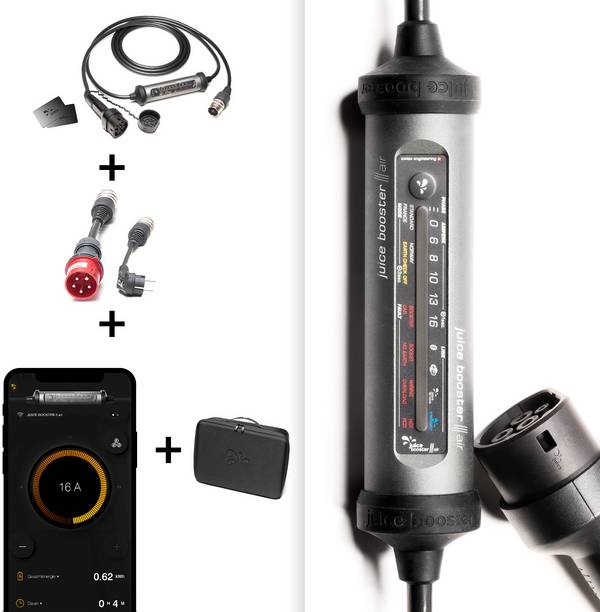 juice technology JUICE BOOSTER 3 air Mobile Ladestation Typ 2 Mode 2 16 A  11 kW RFID, App
