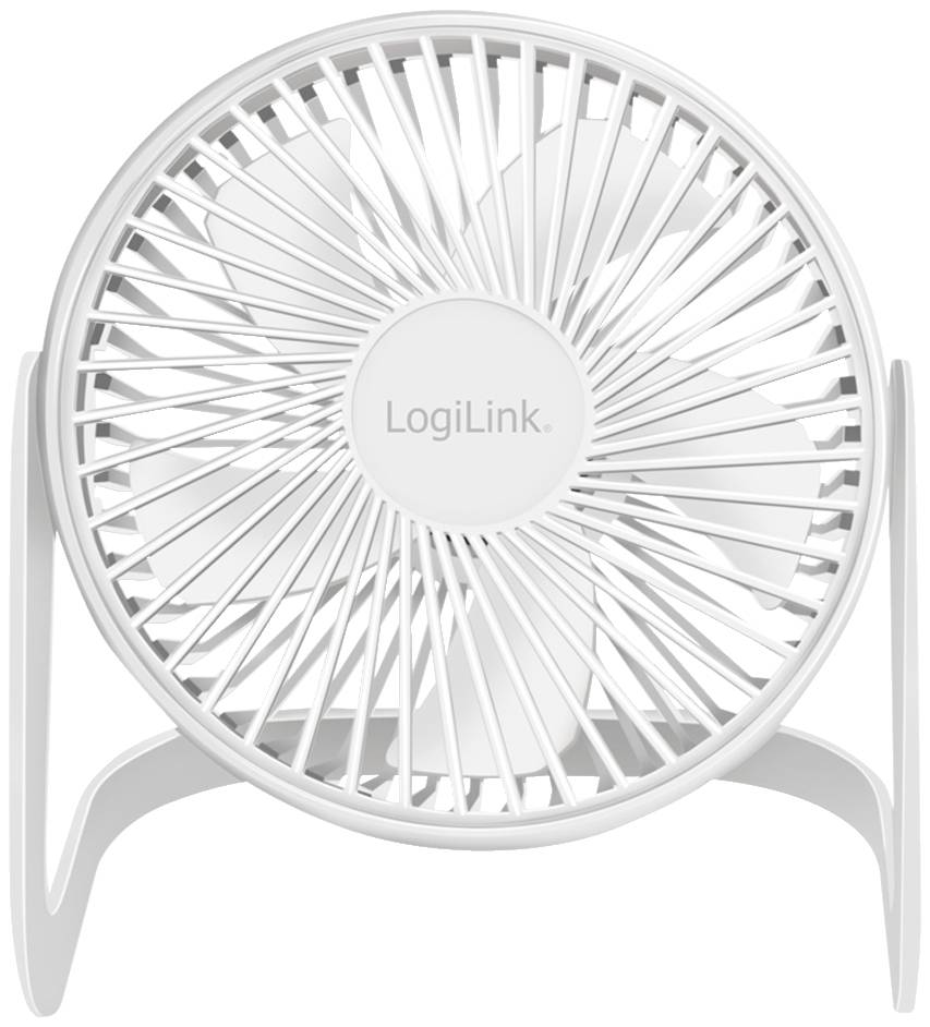 LogiLink UA0403 USB-Ventilator 3.5 W (Ø x H) 15.24 cm x 126 mm Weiß Schwenkbar-1