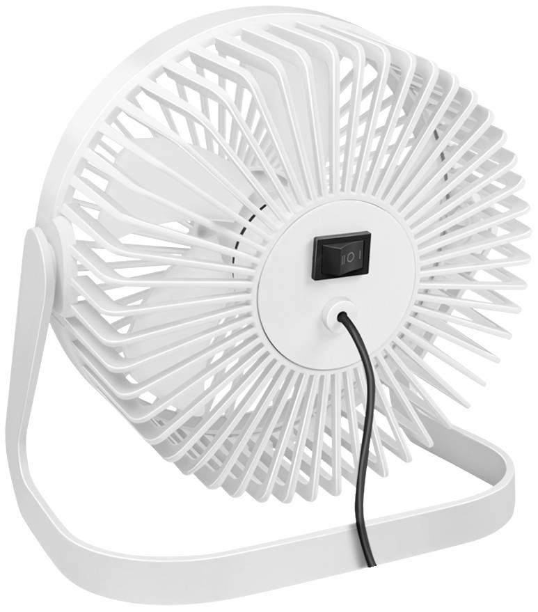 LogiLink UA0403 USB-Ventilator 3.5 W (Ø x H) 15.24 cm x 126 mm Weiß Schwenkbar-3